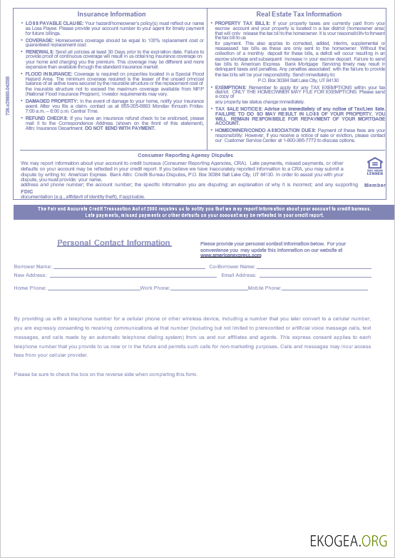 USA Le relevé hypothécaire de la banque American Express aux formats Word et PDF, 3 pages 3 template USA Le relevé hypothécaire de la banque American Express aux formats Word et PDF, 3 pages 3 template